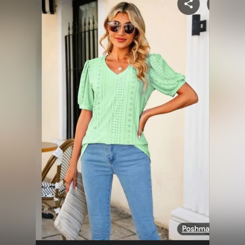 Mint Green Eyelet Dress